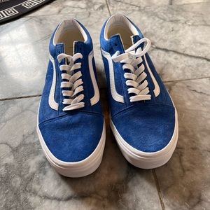 Vans blue suede shoes